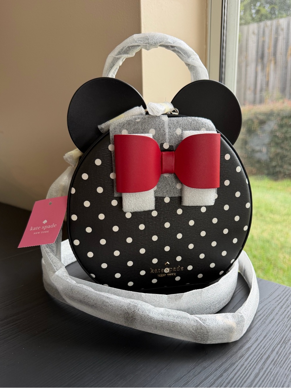 Kate Spade x Disney Minnie Mouse Polka Dot Leather Crossbody Bag NWT